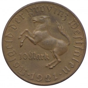 Germany, Westphalia, 10 marks 1921