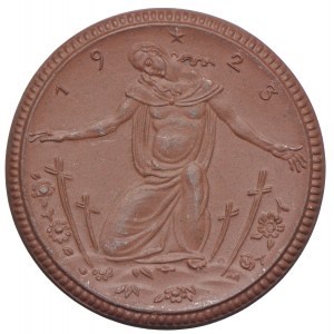 Niemcy, medal porcelanowy, KRIEGER GEDACHTNIS STATTE - Miśnia