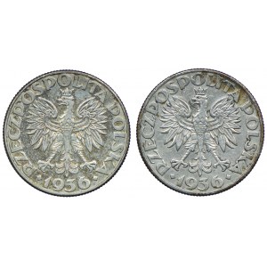 2 złote 1936, Żaglowiec (2szt.)