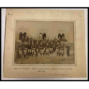 ITALY, Kingdom Large photo of officers of the Caserta Cavalry Regiment, 1895