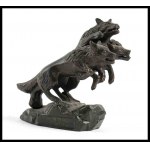 ITALY, Kingdom Paperweight Tuscany Wolves