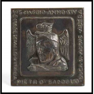 ITALY, Kingdom Pietro Badoglio commemorative plaque