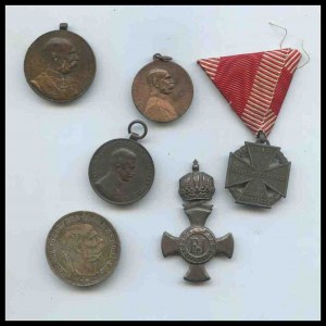 AUSTRIA Lot of 5 medals and one coin