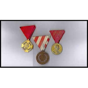 AUSTRIA, Empire Lot of 3 medals