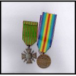 FRANCE Lot of two World War I medals