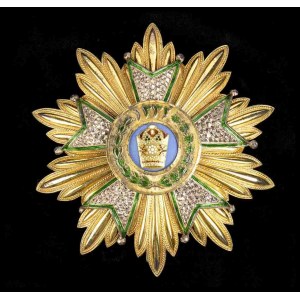 IRAN Order of the Crown of Persia, grand cross plaque