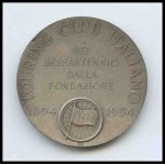 ITALY Touring Club Italiano commemorative medal, sixty years of its foundation, 1954