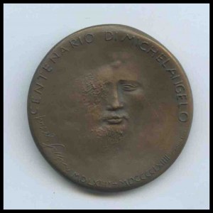 ITALY Michelangelo commemorative medal, 1965