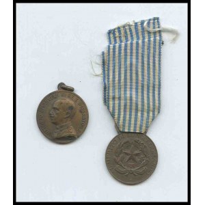 ITALY Lot of 2 seniority medals