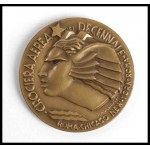 ITALY, Kingdom Commemorative bronze medal of the decennial aerial crossing