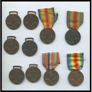 ITALY, Kingdom Lot of 10 Inter-Allied medals