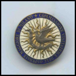ITALY, Kingdom Enamel badge Visiting commission of the main hospital of Milan