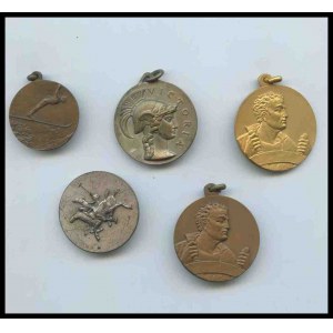 ITALY, Kingdom Lot of 5 sports medals
