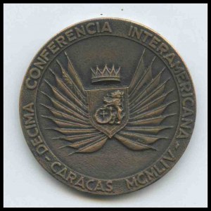 VENEZUELA Commemorative Medal Tenth Inter-American Conference, Caracas 1954