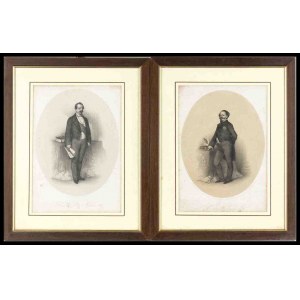 ITALY, Kingdom Lot of two portraits: Vittorio Emanuele and Napoleon III