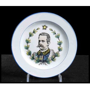 ITALY, Kingdom Patriotic plate Umberto I