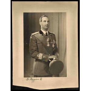 ITALY, Kingdom Photo of Umberto II with partial dedication