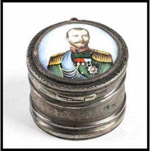 RUSSIA, Empire Box with portrait of Nicholas II
