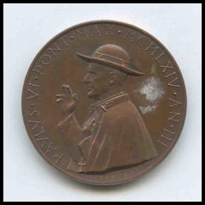 Paul VI commemorative medal, bronze