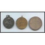 Lot of three medals: Benedictus XV, Pius IX, Catacombs of Priscilla