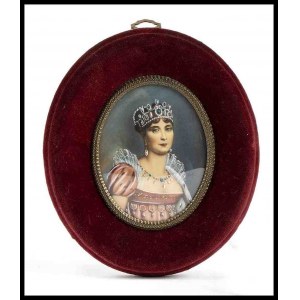 ITALY, early 19th century Miniature portrait of Josephine Bonaparte