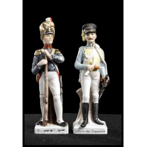 FRANCE Lot of 2 figures depicting officers