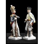 FRANCE Lot of 2 figures depicting officers