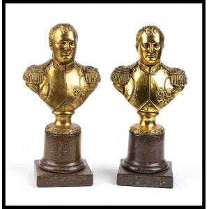 FRANCE, 20th century Lot of 2 bookends in the shape of Napoleon