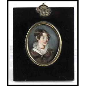 Miniature portrait of young woman
