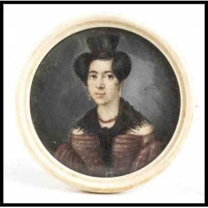 Miniature portrait of young woman, 1831