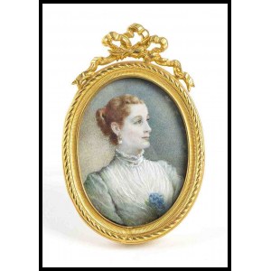 Miniature portrait in oval frame