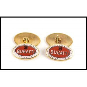 ITALY Pair of gold Bugatti cufflinks