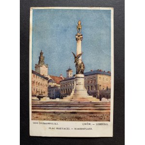 LVIV. Maryacki-Platz. Denkmal für Adam Mickiewicz [1920].