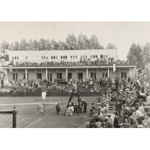 SPORT. LEGIA Varšava. Zápas Davisova poháru mezi Polskem a Anglií [1947].