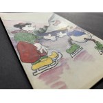 Postkarte mit handgemalter Micky Maus und Donald Duck [1941].