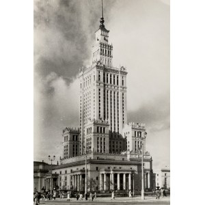 WARSCHAU. Palast der Kultur und Wissenschaft. Foto-Postkarte.