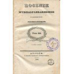 Ročenka Lekárskej fakulty Jagelovskej univerzity. III. zväzok [1840] [Szczawnica].