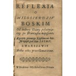 LA VALLIÈRE Françoise Louise de - Reflexia o milosierdzie Boskim od iedney Damy pokutującyy po francusku napsaná francouzsky a přeložená do polštiny knězem během Sejmu ve Varšavě v roce 1683.