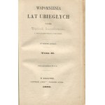 GOCZAŁKOWSKI Wojciech - Wspomnienia lat ubiegłych [1862] [nesignovaná väzba F. J. Radziszewského].