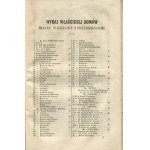 Directory of the inhabitants of the city of Warsaw with the suburbs, for the year 1854 (...) arranged under the direction of the Board of Policyi. Year one [1854].