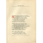GLIŃSKI Kazimierz - Królewska pieśń [prvé vydanie 1907] [obálka Jan Bukowski].