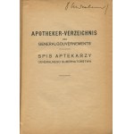 Adresář lékárníků Generálního ředitelství. Apotheker-Verzeichnis des Generalgouvernements [1942].