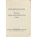 Bericht über das erste allgemeine Treffen der Pferdezüchter in Polen [1930].