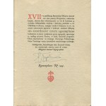 Master Samuel Typographer's Message to the Friends of the Beautiful Book, to the Lovers of the Polish Lyric. Publisher's Prospectus [Florence 1937] [TWO SIGNATURES BY SAMUEL TYSZKIEWICZ].