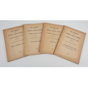 Akty a dokumenty týkajúce sa otázky hraníc Poľska na Parížskej mierovej konferencii 1918-1919 [súbor 4 častí] [Paríž 1920-1926].