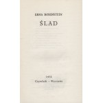 ROSENSTEIN Erna - Trace [first edition 1972].