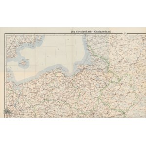 [Map] Gea-Verkehrskarte Ostdeutschland mit den Nachbargebieten [map of Poland and Germany] [1938].