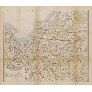 [Karte] Masurischer Bezirk. Kommunikations-Verwaltungskarte mit einem Korridor von Namen [1946].
