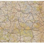 [Mapa] Mazurský okres. Komunikační a správní mapa s koridorem názvů [1946].