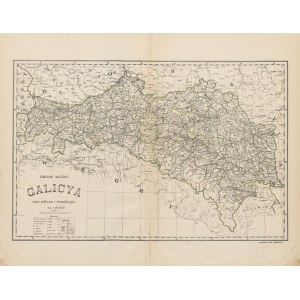 [mapa] MAJERSKI Stanisław - Galicja. Mapa polityczna i komunikacyjna [1904]
